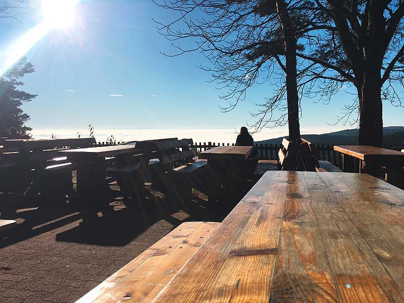 Sonnenterrasse auf der Hohen Loog