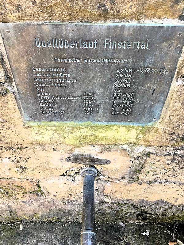 Der Quellüberlauf aus dem Finstertal.