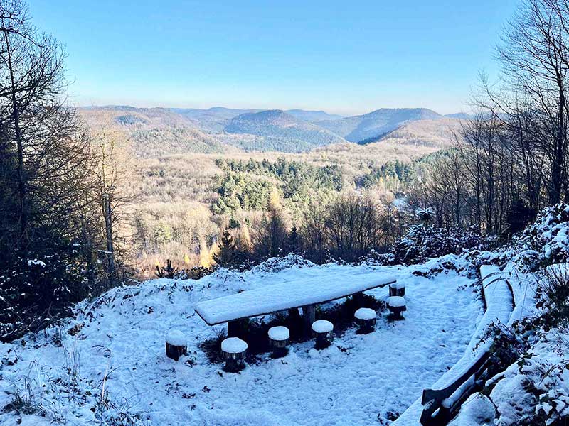 Rastplatz am Eiderberg mit Panoramablick. (Foto: W. Walther)