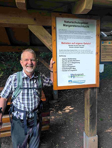 Kurt Oruc bei der Vortour in der Schlucht. Foto: Oruc